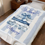 Custom Name Bookish Blanket, Cozy Reading Blanket for BOOK LOVERS, Gift for Reader