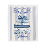 Custom Name Bookish Blanket, Cozy Reading Blanket for BOOK LOVERS, Gift for Reader