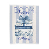 Custom Name Bookish Blanket, Cozy Reading Blanket for BOOK LOVERS, Gift for Reader