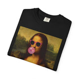 Mona Lisa Bubblegum T-Shirt — "Just Chillin'" Retro Art Tee
