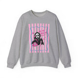 Cute Scream Mask Graphic “No You Hang Up First” Crewneck Sweatshirt