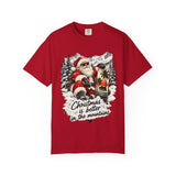 Christmas Is Better in the Mountains Cool Santa T-Shirt