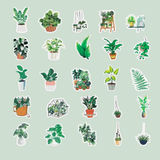 Plant Stickers fun stickers, 50 waterproof stickers