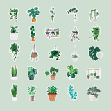 Plant Stickers fun stickers, 50 waterproof stickers