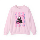 Cute Scream Mask Graphic “No You Hang Up First” Crewneck Sweatshirt