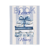 Custom Name Bookish Blanket, Cozy Reading Blanket for BOOK LOVERS, Gift for Reader