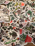 50 Plant stickers fun stickers
