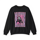 Cute Scream Mask Graphic “No You Hang Up First” Crewneck Sweatshirt