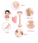 Rose Quartz Roller by ina beauty | Massager for Face and Neck: