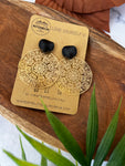 Earrings Gold and Black