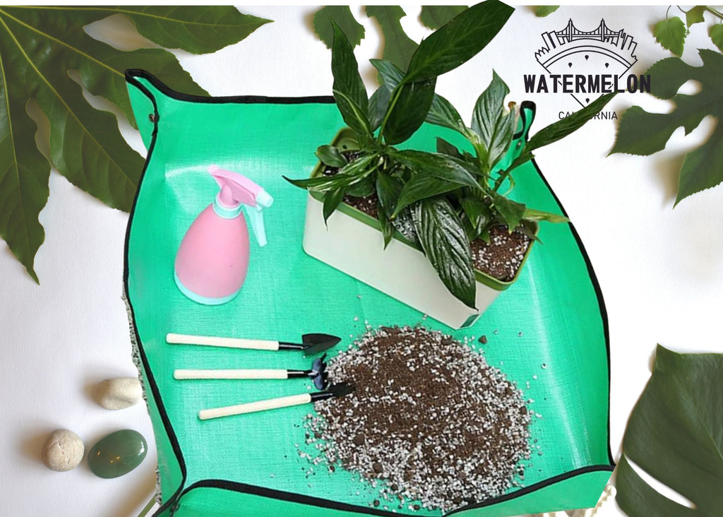 waterproof mat for indoor plants Plant Repotting Mat Waterproof Transplanting Mat Indoor Succulent Pott – Watermelon usa