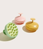Hair Shampoo Brush with Soft Silicone Scalp Massager Brush Head, for All Hair Types